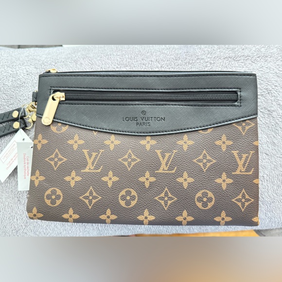 🤎🖤L V Monogram Brown and Black Clutch Bag BNWT - Picture 3 of 6